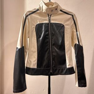 Crop Baseball Racing Jacket